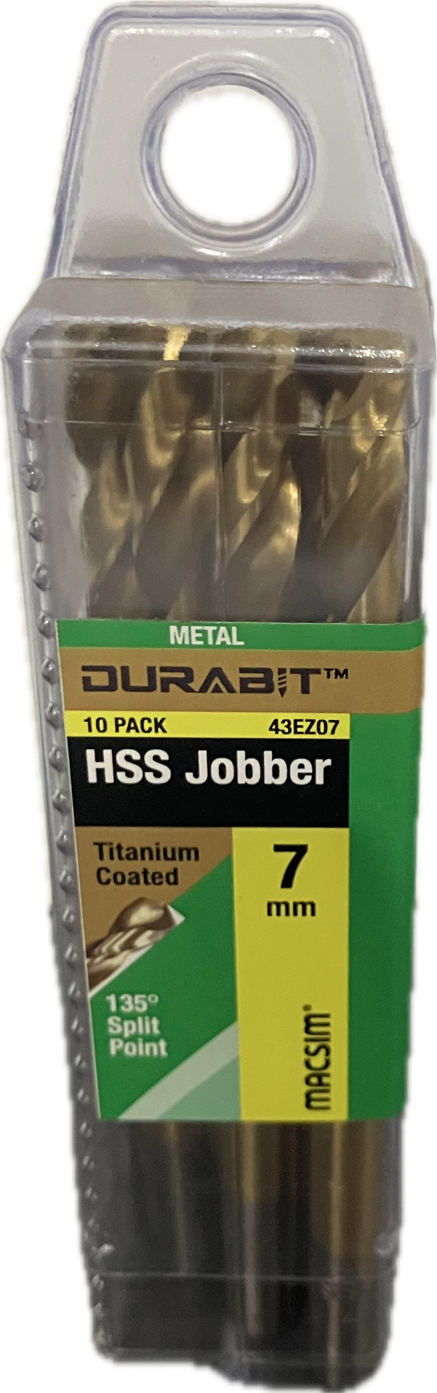 MACSIM DURABIT HSS JOBBER DRILL BIT (BLISTER PACK OF 10)