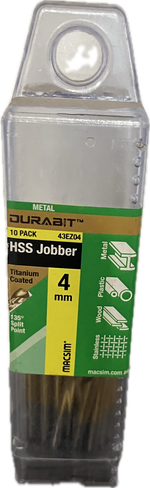 MACSIM DURABIT HSS JOBBER DRILL BIT (BLISTER PACK OF 10)