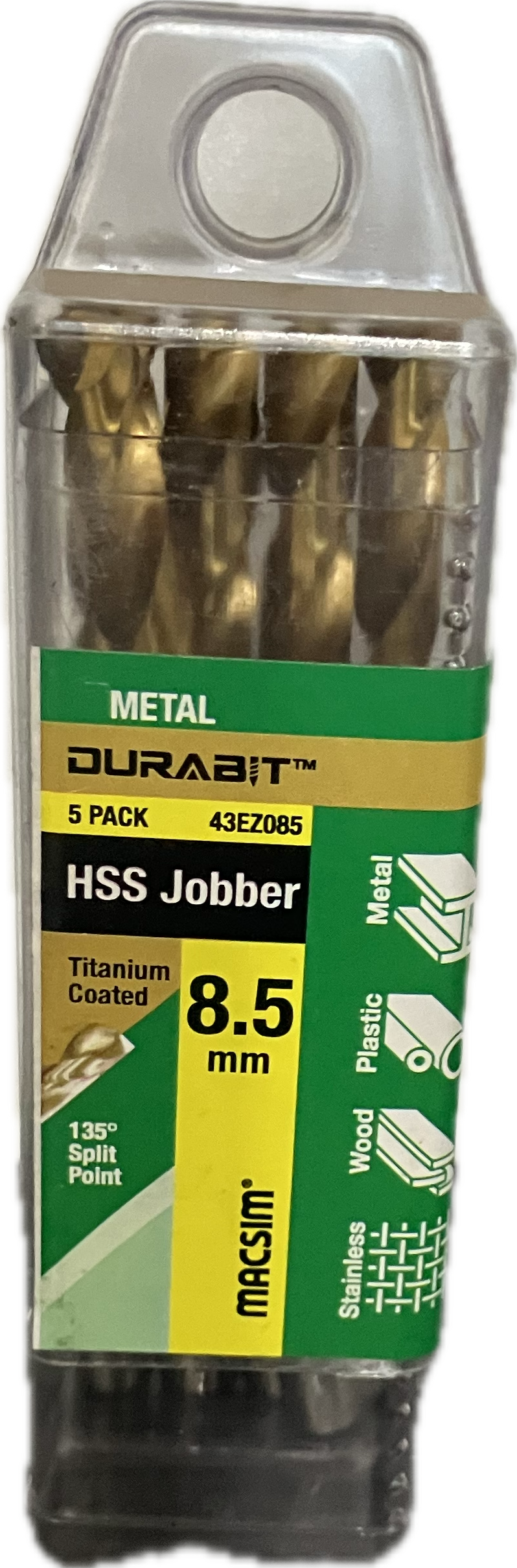 MACSIM DURABIT HSS JOBBER DRILL BIT (BLISTER PACK OF 10)