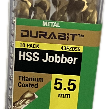 MACSIM DURABIT HSS JOBBER TITANIUM COATED DRILL BIT (BLISTER HANG PACK OF 10)