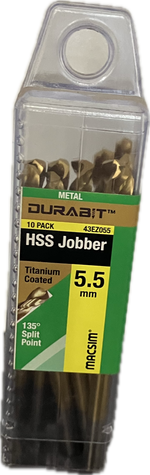 MACSIM DURABIT HSS JOBBER DRILL BIT (BLISTER PACK OF 10)