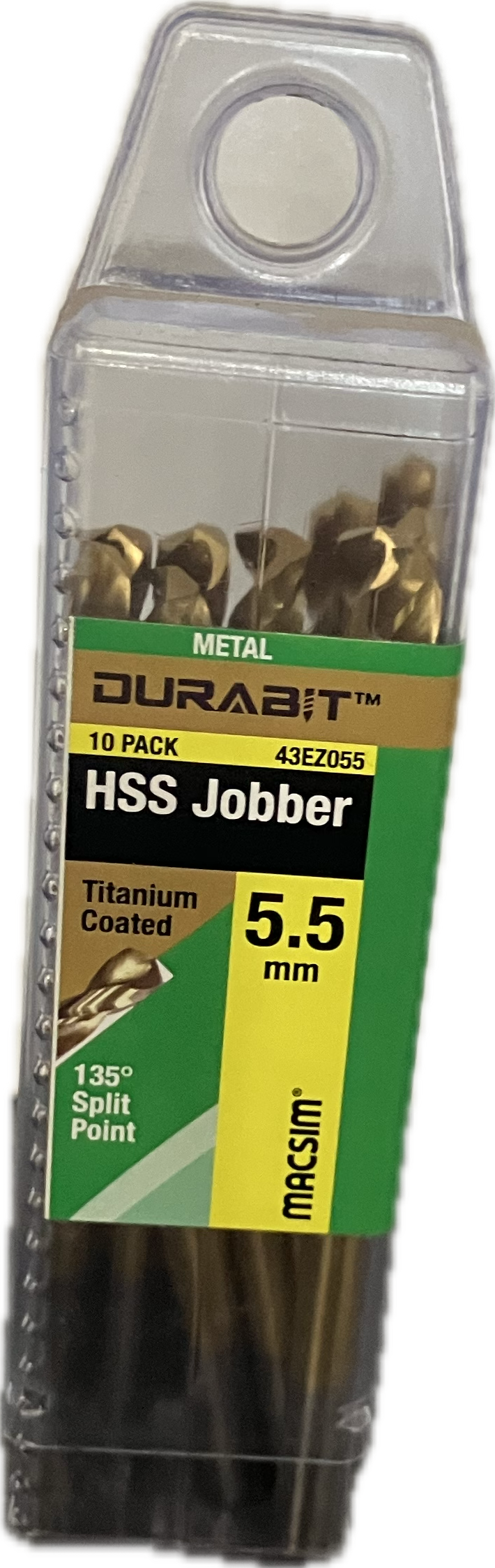 MACSIM DURABIT HSS JOBBER DRILL BIT (BLISTER PACK OF 10)