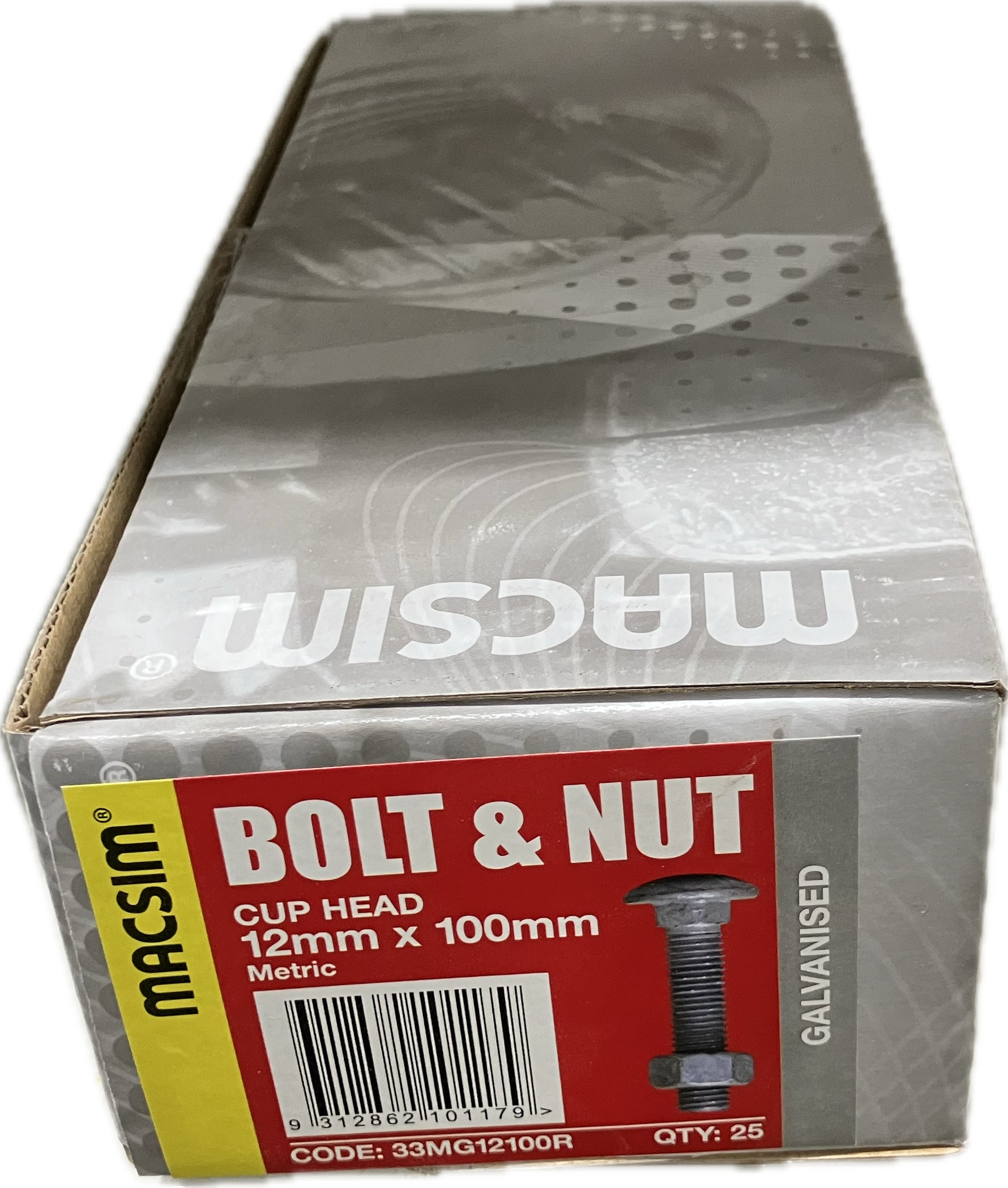 MACSIM GALVANISED CUP HEAD BOLT- 12MM