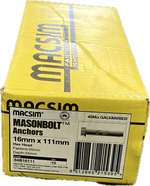 MACSIM GALVANISED MASONBOLT- 16MM