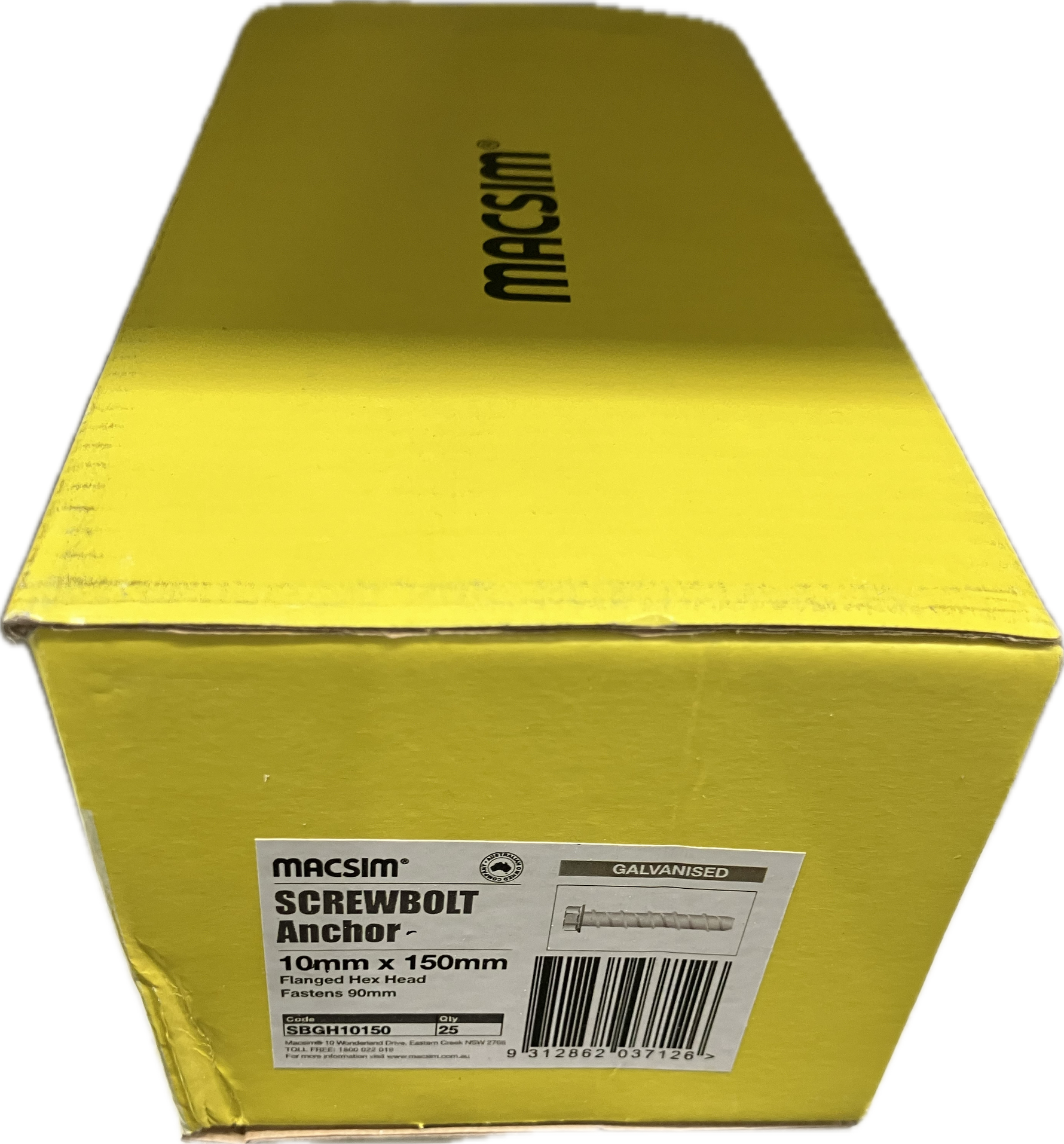 MACSIM GALVANISED SCREWBOLT- 10MM