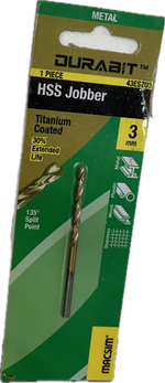 MACSIM DURABIT HSS JOBBER DRILL BIT [HANG PACK OF 1]