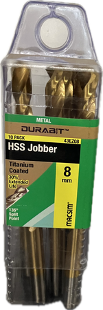 MACSIM DURABIT HSS JOBBER DRILL BIT (BLISTER PACK OF 10)