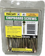 CHIPBOARD SCREWS- 10G (BLISTER PACK OF 50)