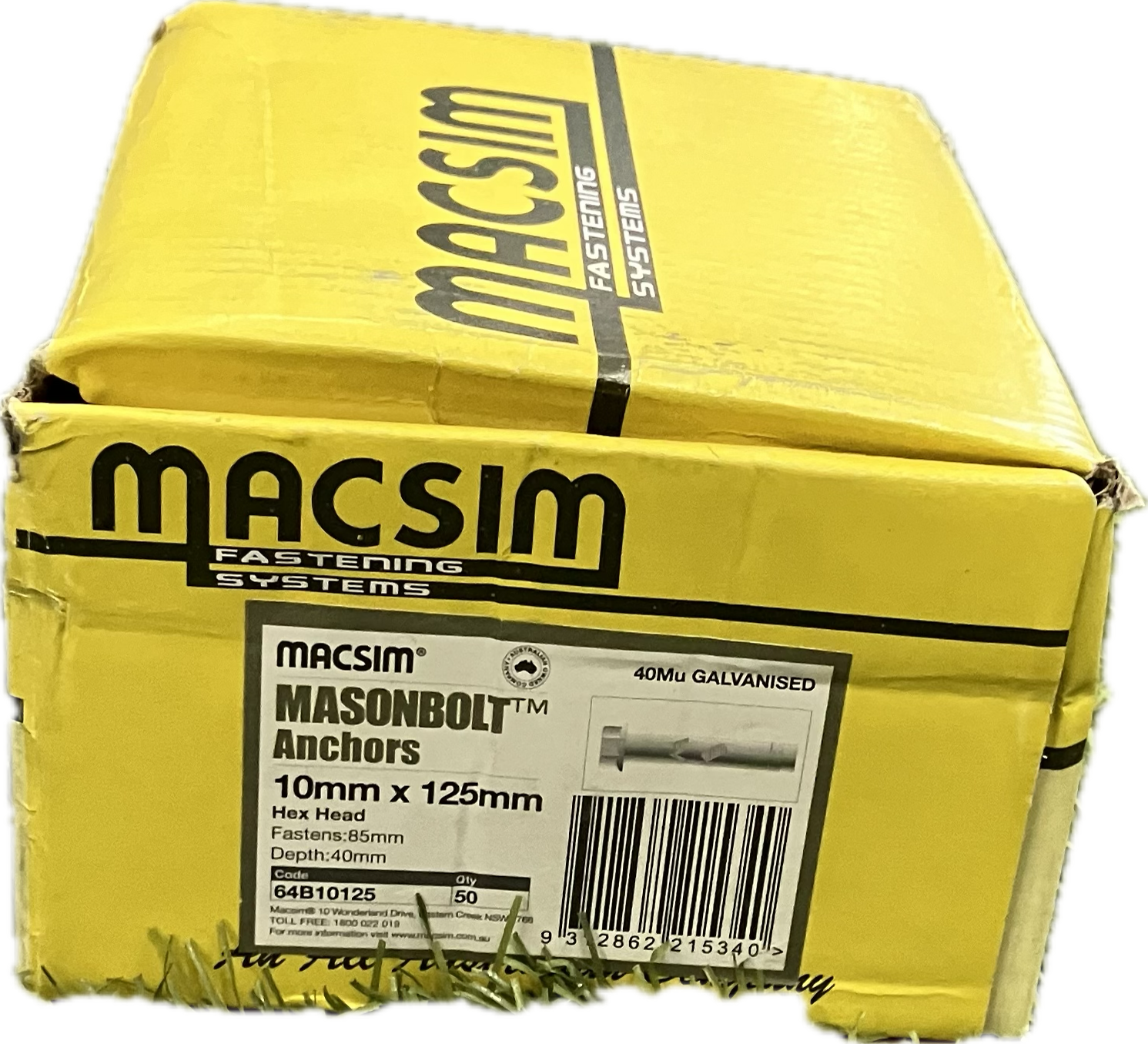 MACSIM GALVANISED MASONBOLT- 10MM