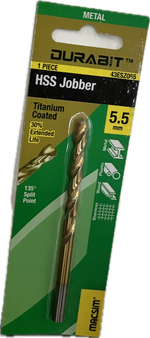 MACSIM DURABIT HSS JOBBER DRILL BIT [HANG PACK OF 1]