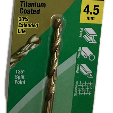 MACSIM DURABIT HSS JOBBER TITANIUM COATED DRILL BIT (HANG PACK OF 1)