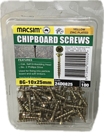 CHIPBOARD SCREWS- 8G (BLISTER PACK OF 100 AND 50)