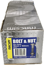 MACSIM GALVANISED HEX HEAD BOLT AND NUT 10MM