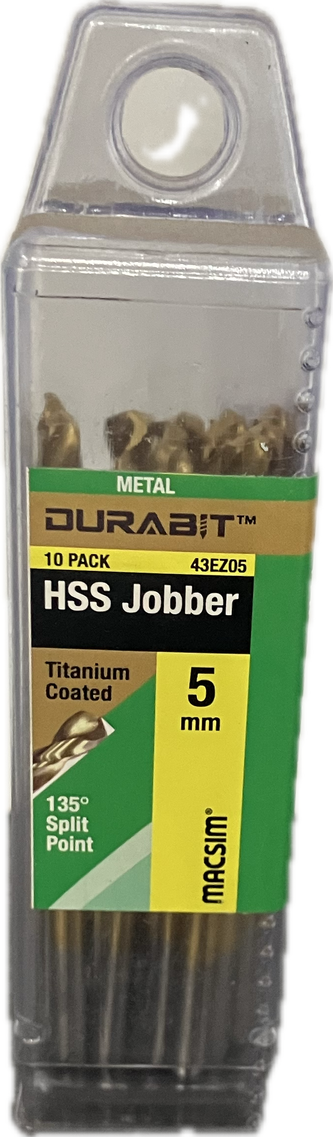 MACSIM DURABIT HSS JOBBER DRILL BIT (BLISTER PACK OF 10)