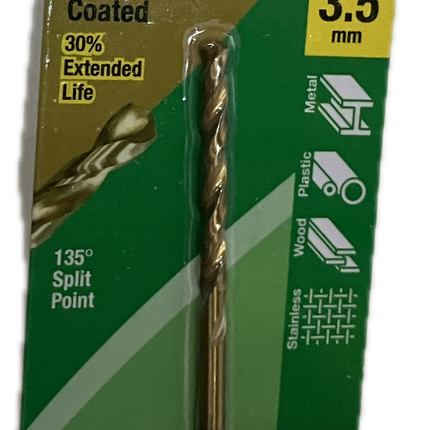 MACSIM DURABIT HSS JOBBER TITANIUM COATED DRILL BIT (HANG PACK OF 1)