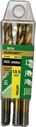 MACSIM DURABIT HSS JOBBER DRILL BIT (BLISTER PACK OF 10)