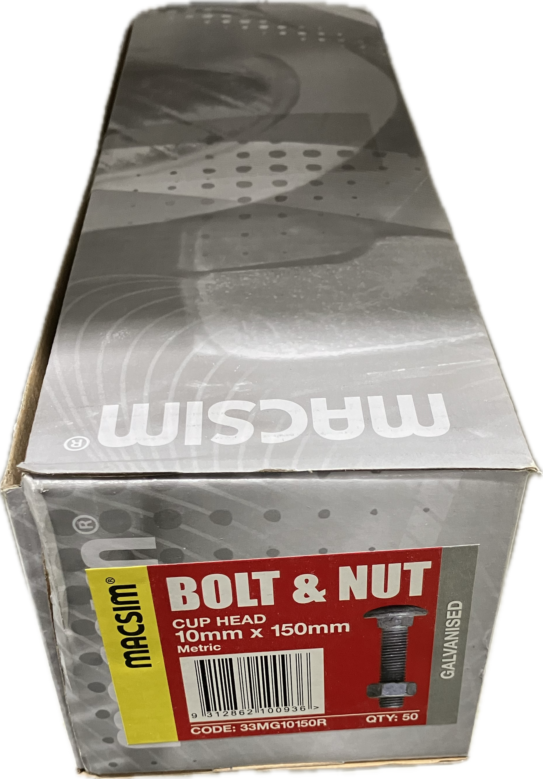 MACSIM GALVANISED CUP HEAD BOLT- 10MM