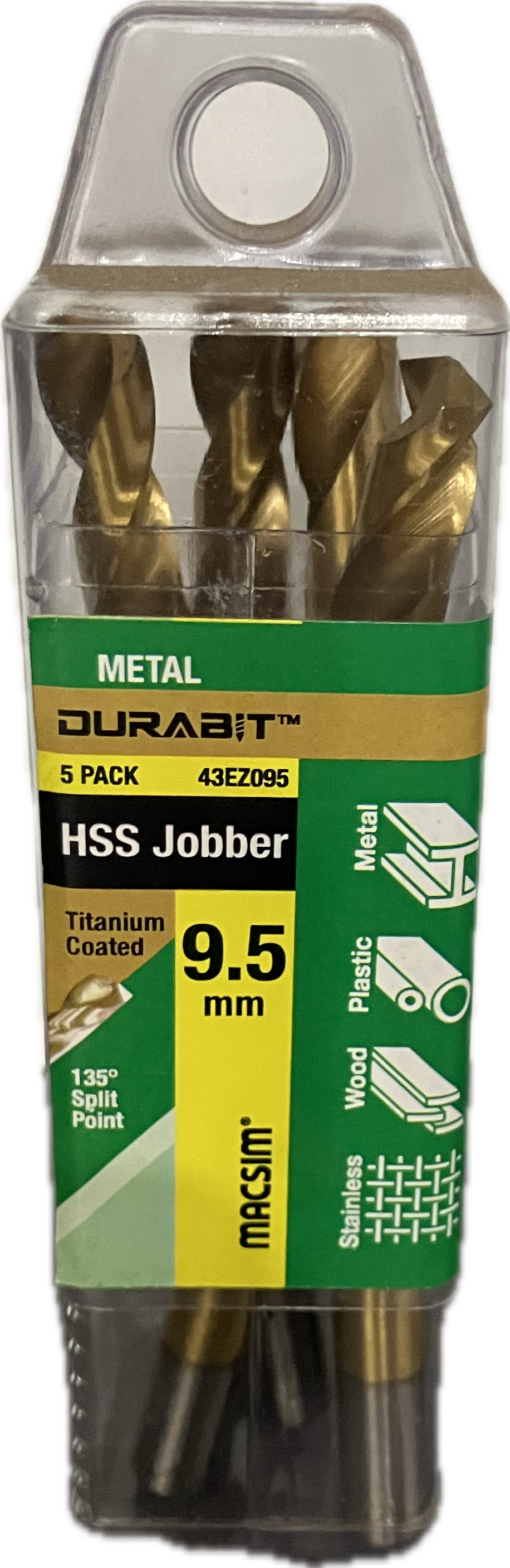 MACSIM DURABIT HSS JOBBER DRILL BIT (BLISTER PACK OF 10)