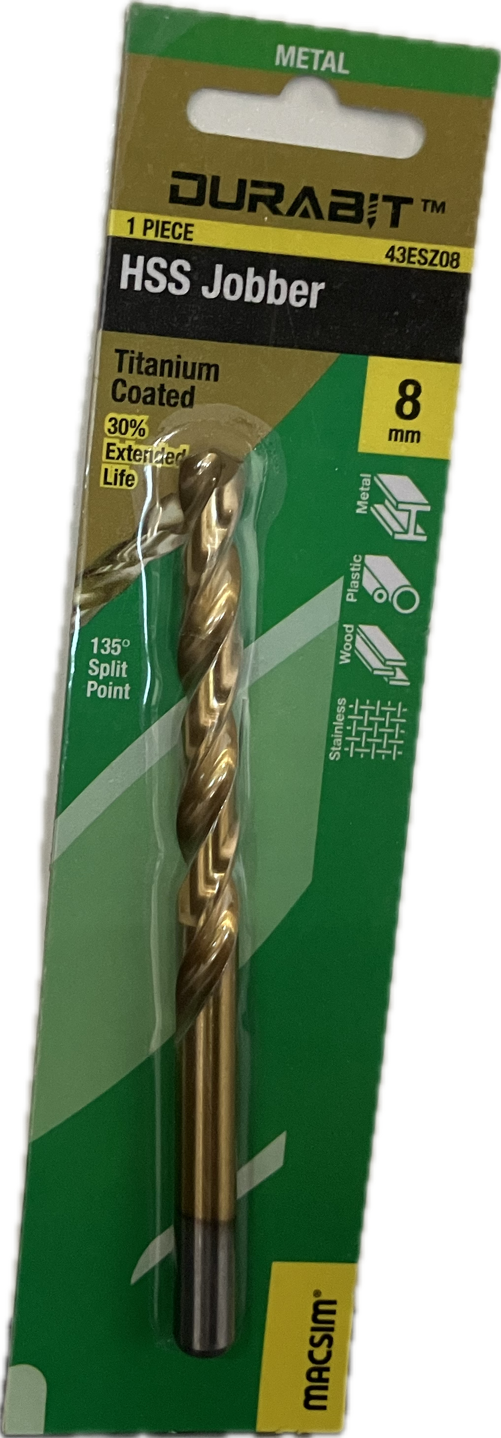 MACSIM DURABIT HSS JOBBER DRILL BIT [HANG PACK OF 1]