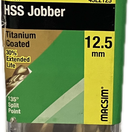 MACSIM DURABIT HSS JOBBER TITANIUM COATED DRILL BIT (BLISTER HANG PACK OF 10)