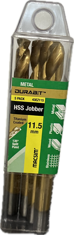 MACSIM DURABIT HSS JOBBER DRILL BIT (BLISTER PACK OF 10)
