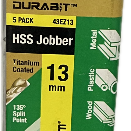 MACSIM DURABIT HSS JOBBER TITANIUM COATED DRILL BIT (BLISTER HANG PACK OF 10)