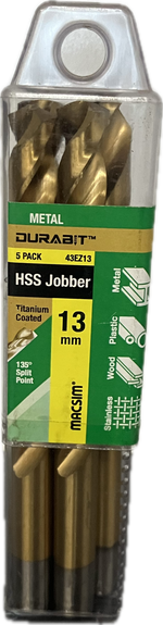MACSIM DURABIT HSS JOBBER DRILL BIT (BLISTER PACK OF 10)