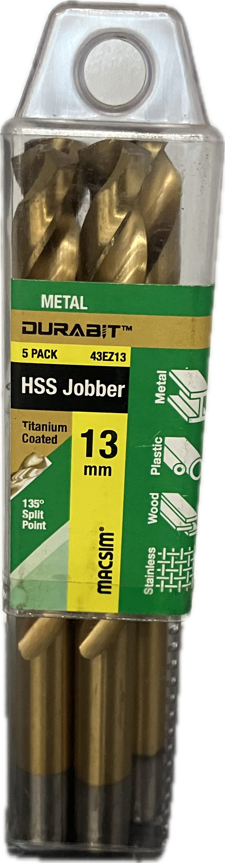 MACSIM DURABIT HSS JOBBER DRILL BIT (BLISTER PACK OF 10)