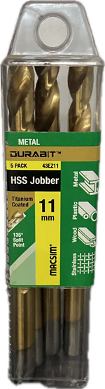 MACSIM DURABIT HSS JOBBER DRILL BIT (BLISTER PACK OF 10)