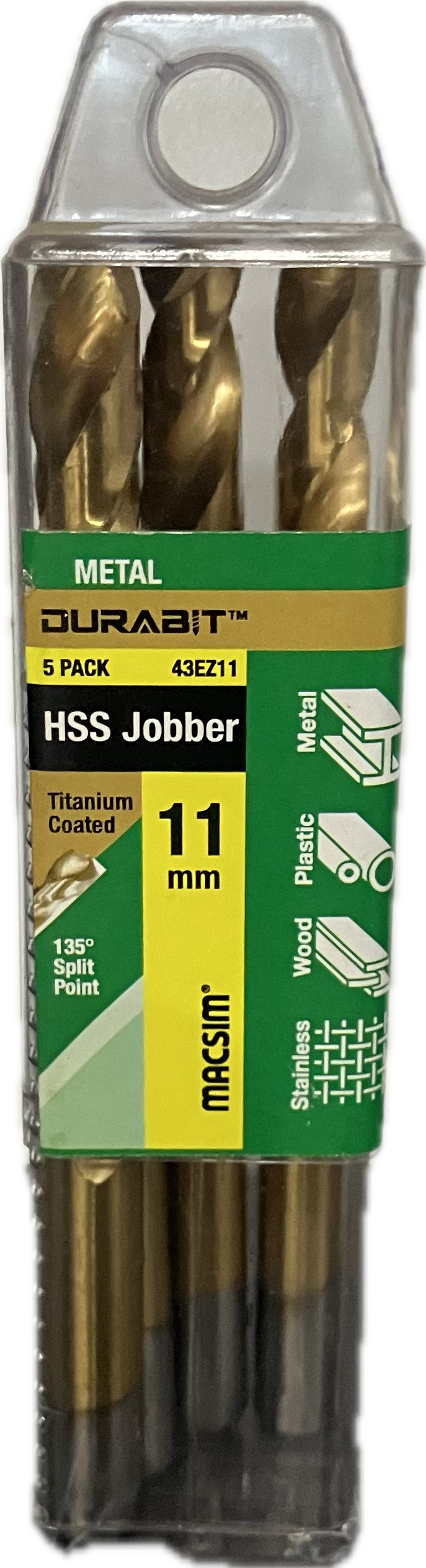 MACSIM DURABIT HSS JOBBER DRILL BIT (BLISTER PACK OF 10)