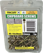 CHIPBOARD SCREWS- 8G (BLISTER PACK OF 100 AND 50)