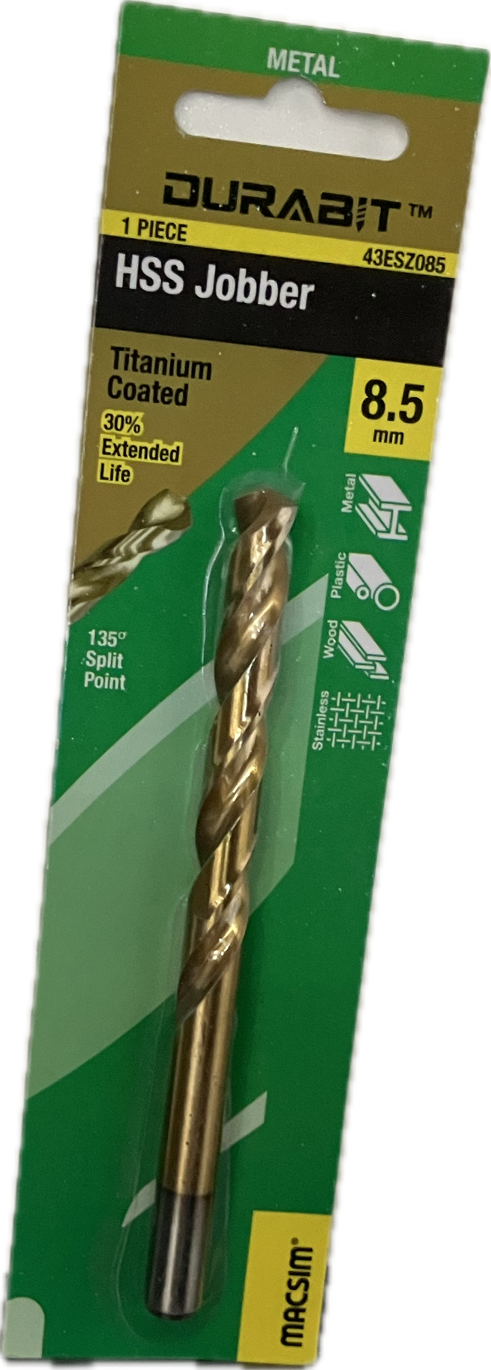 MACSIM DURABIT HSS JOBBER DRILL BIT [HANG PACK OF 1]
