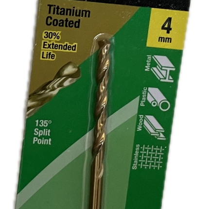 MACSIM DURABIT HSS JOBBER TITANIUM COATED DRILL BIT (HANG PACK OF 1)