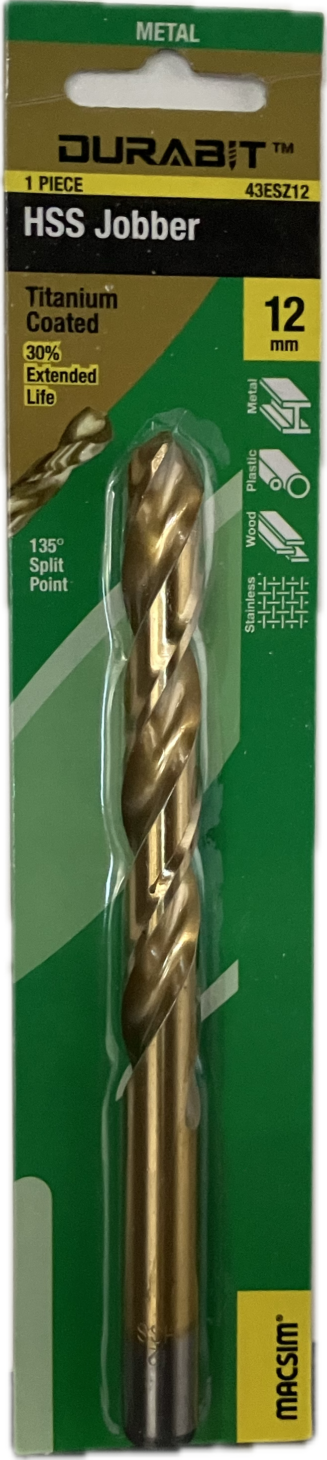 MACSIM DURABIT HSS JOBBER DRILL BIT [HANG PACK OF 1]
