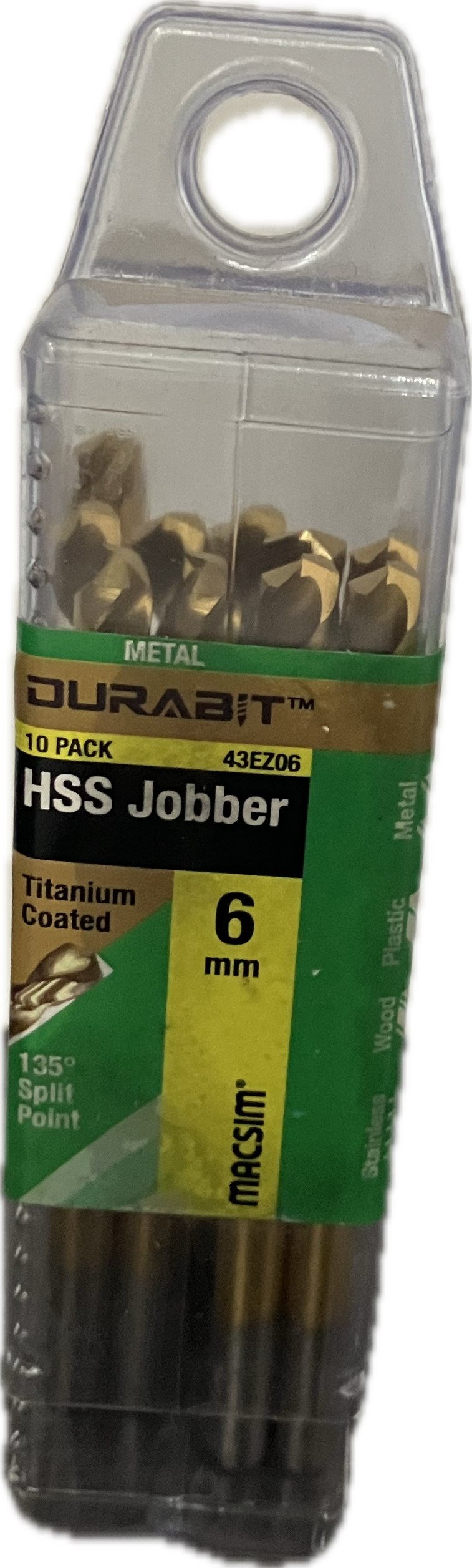MACSIM DURABIT HSS JOBBER DRILL BIT (BLISTER PACK OF 10)