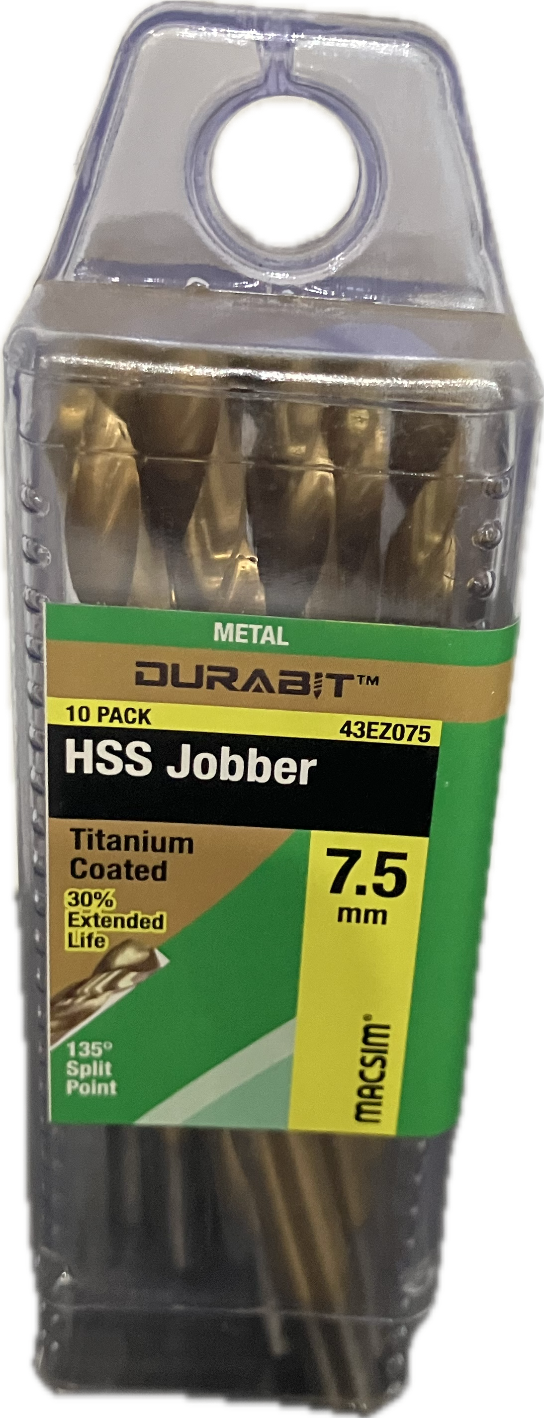 MACSIM DURABIT HSS JOBBER DRILL BIT (BLISTER PACK OF 10)