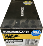 BUILDERS MATE DECKING SCREW 10G-10x65MM (BOX OF 500)