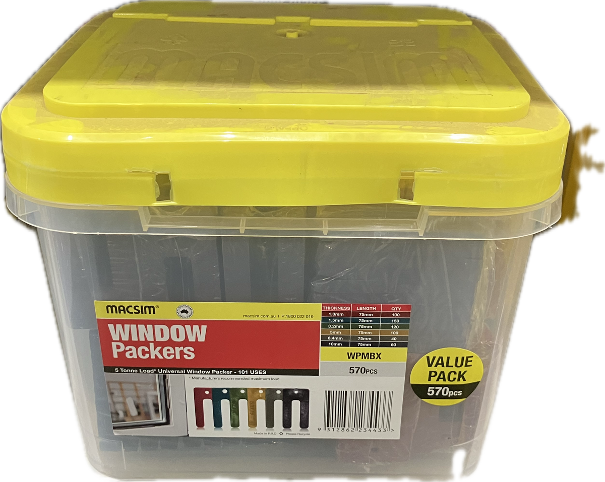 MACSIM WINDOW PACKERS 1-10MM (BOX OF 570) – A Class Building Materials