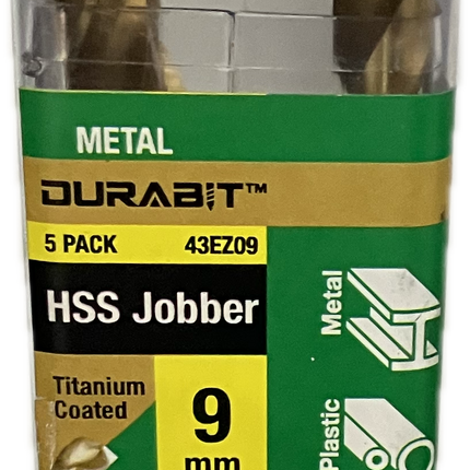 MACSIM DURABIT HSS JOBBER TITANIUM COATED DRILL BIT (BLISTER HANG PACK OF 10)