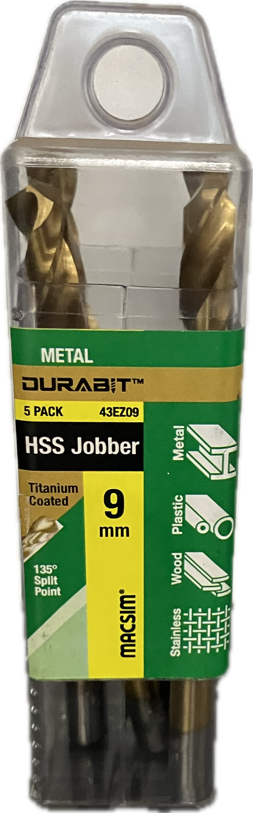 MACSIM DURABIT HSS JOBBER DRILL BIT (BLISTER PACK OF 10)