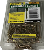 CHIPBOARD SCREWS- 8G (BLISTER PACK OF 100 AND 50)