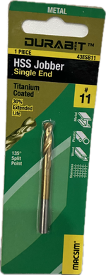 MACSIM DURABIT HSS JOBBER- SINGLE END [HANG PACK OF 1]