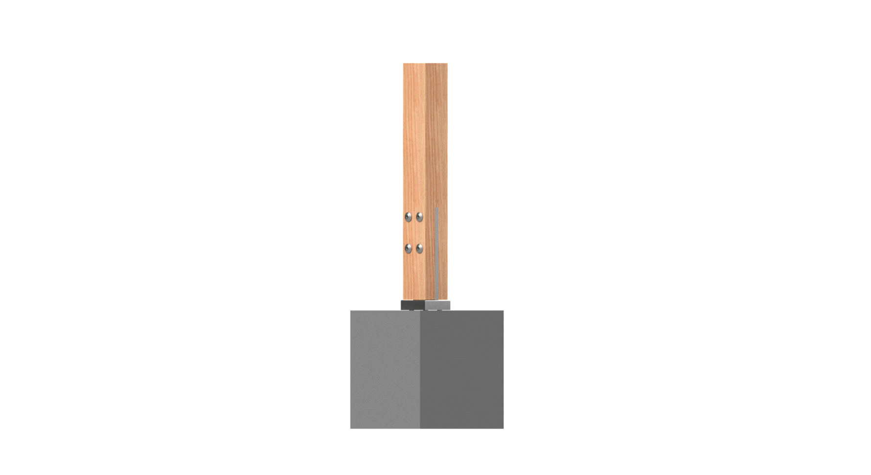 VUETRADE T-BLADE POST SUPPORTS 80x80mm - 250mm Blade