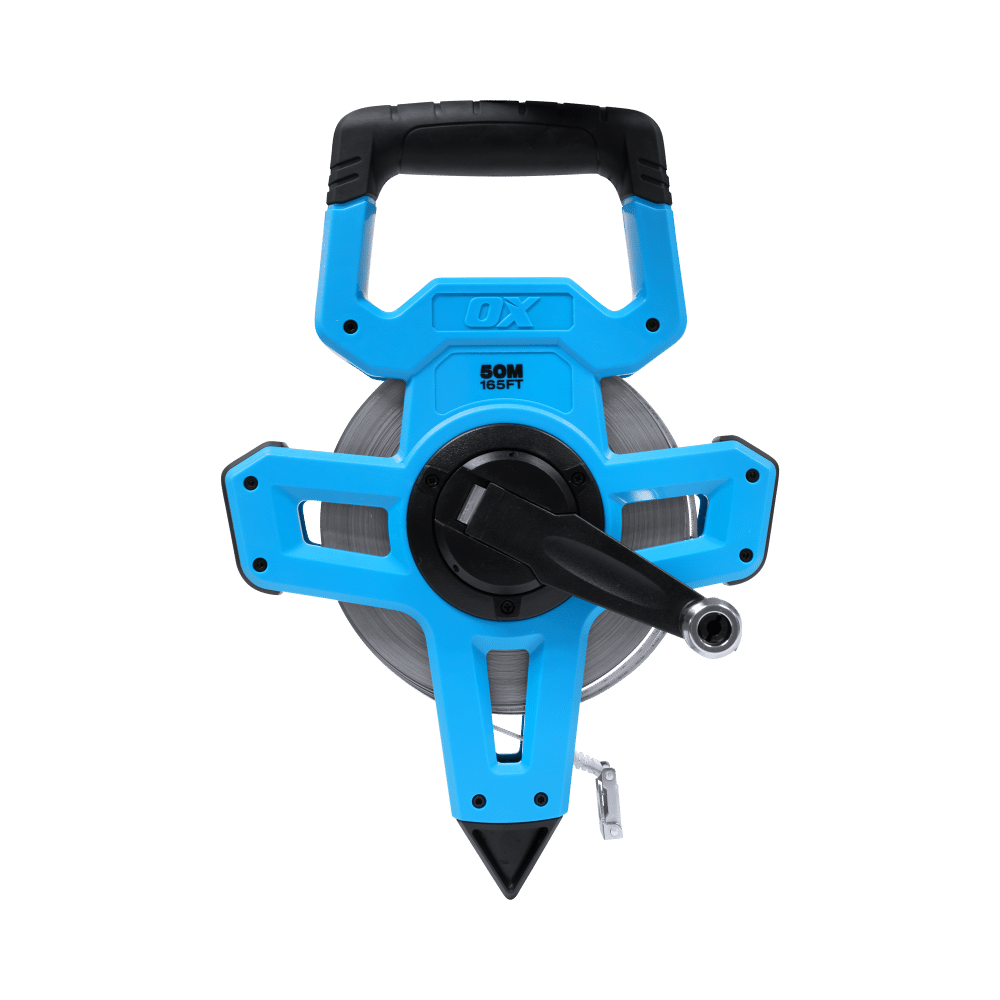 OX TRADE OPEN REEL TAPE, METRIC STEEL BLADE- 50M