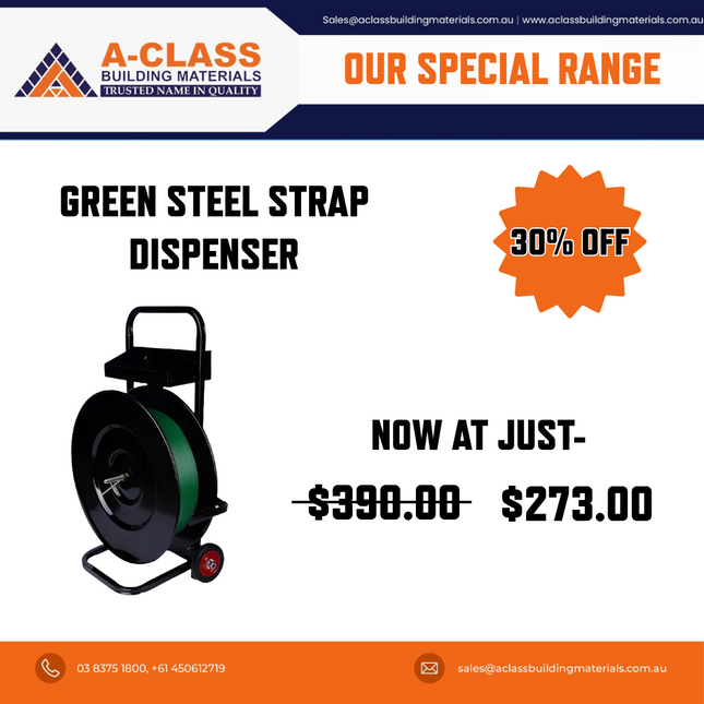 GREEN STEEL STRAP DISPENSER