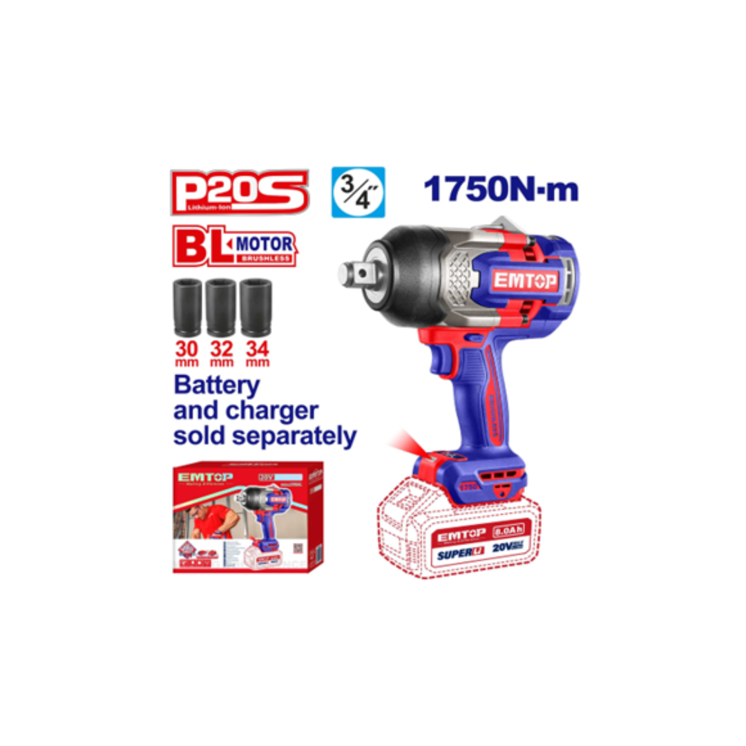 CORDLESS IMPACT WRENCH- 1750N.m