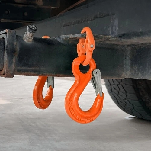 Austlift Grade 80 Trailer Safety Chain Hook Set 8mm Black 103508B