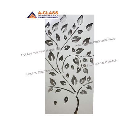 METAL DECORATIVE SCREEN BRANCH AND LEAF- WHITE