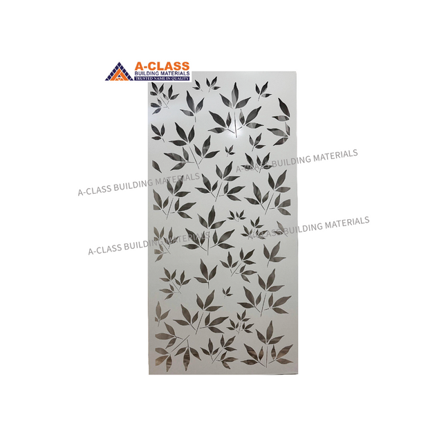 METAL DECORATIVE SCREEN LEAF LATTICE-WHITE