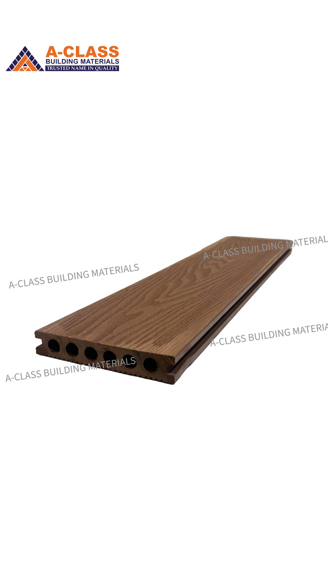 COMPOSITE DECKING HOLLOW CORE BOARDS- Teak 3D